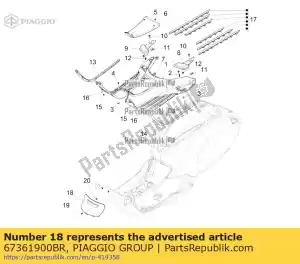 Piaggio Group 67361900BR gelakt bougie-inspectiedeksel - Onderkant