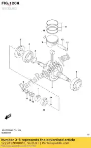 suzuki 1222812K000F0 cale, vilebrequin, r - La partie au fond