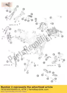 ktm 7650300500001S wspornik silnika lewa strona 08 - Dół