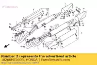 18260MZ0003, Honda, cover, l. ex. pipe honda gl 1500 1997 1998 1999 2000 2001 2002, New