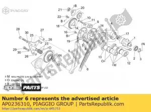 Piaggio Group ap0236310 guide de chaîne - Partie supérieure