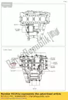 921511791, Kawasaki, parafuso, 6x60 zx600-j1 kawasaki  z zx 600 800 1000 2000 2001 2002 2003 2004 2011 2012 2013 2014 2015 2016 2017 2018 2019 2020, Novo