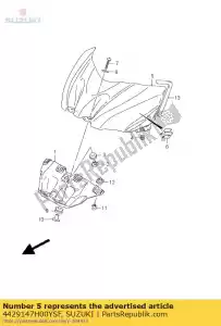 suzuki 4429147H00YSF pokrywa, zbiornik paliwa - Dół