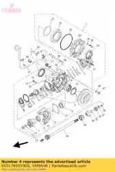 Aquí puede pedir llevando de Yamaha , con el número de pieza 93317855Y900: