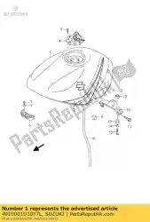 Ici, vous pouvez commander le ensemble de réservoir, carburant auprès de Suzuki , avec le numéro de pièce 4910001D10Y7L: