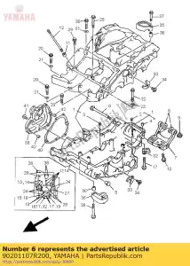 Yamaha 90201107R200 sluitring, plaat (4nx) - Onderkant