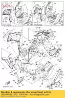 1WDXF83L10P5, Yamaha, corpo, per. sotto 1 yamaha  300 2017 2018, Nuovo