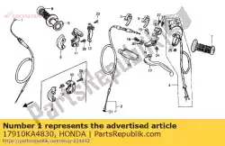 Here you can order the no description available at the moment from Honda, with part number 17910KA4830: