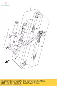 suzuki 5110405H00 amortisseur assy, ??fro - La partie au fond