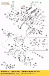 ktm 6030508400033S support d'échappement - La partie au fond