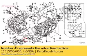 honda 15515MCA000 orificio, 2.3 mm - Lado inferior