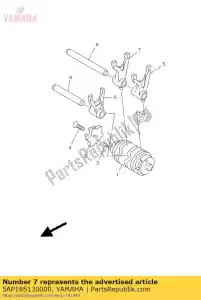 yamaha 5AP185130000 fourche, shift 3 - La partie au fond