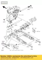 33001024218R, Kawasaki, Arm-comp-swing,f.s.black zr750 kawasaki z 750 2011 2012, New