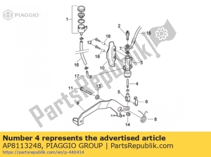 aprilia AP8113248 vara maestra trasera - Lado superior