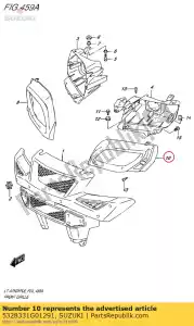 Suzuki 5328331G01291 cubierta, frontal lam - Lado inferior