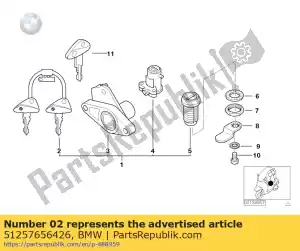 bmw 51257656426 ignition key (code) - Bottom side