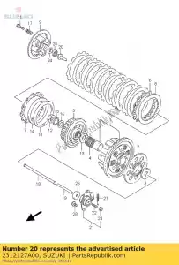 suzuki 2312127A00 pieza, pu embrague - Lado inferior