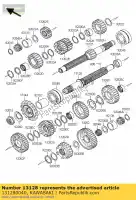 131280040, Kawasaki, saída de transmissão de eixo zr100 kawasaki z 1000 2007 2008 2009, Novo