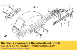 Honda 80125MFE670 cadre comp., rr. - La partie au fond