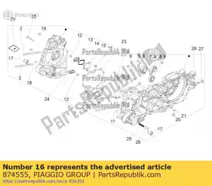 Piaggio Group 874555 screw - Bottom side