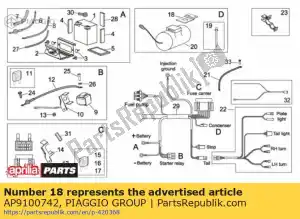 Piaggio Group AP9100742 placa - Lado inferior