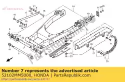 kraag, draaiafstand van Honda, met onderdeel nummer 52102MM5000, bestel je hier online:
