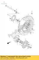 6471117H00, Suzuki, Eje trasero suzuki gsf bandit su a gsx  fua sua fu s f sa fa u ua gsx650f gsf650nsnasa gsx650fa gsf650sasa 650 , Nuevo