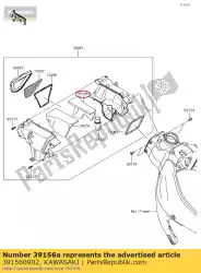 Here you can order the pad,rh zx636edf from Kawasaki, with part number 391560902: