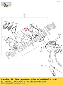 kawasaki 391560902 pad,rh zx636edf - Bottom side