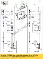 44013015018R, Kawasaki, pijpvork binnen, rechts, f.s.b zg140 kawasaki  tr 1400 2010 2011 2012 2013 2014 2015 2016 2017, Nieuw