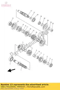 yamaha 5BE174020000 drive axle assy - Bottom side