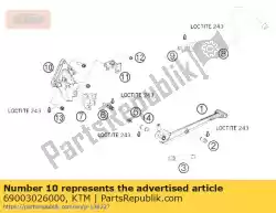 Aqui você pode pedir o console de suporte lateral 08 em KTM , com o número da peça 69003026000: