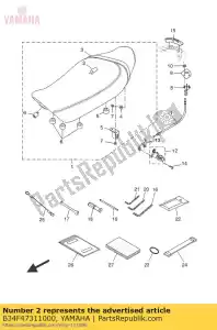 yamaha B34F47311000 assento de capa - Lado inferior