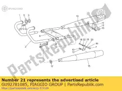 Ici, vous pouvez commander le écrou borgne auprès de Piaggio Group , avec le numéro de pièce GU92781085: