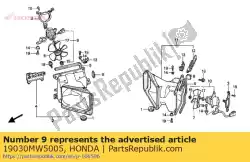 Aquí puede pedir conjunto motor., r. Ventilador de Honda , con el número de pieza 19030MW5005: