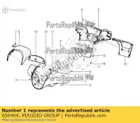 656464, Piaggio Group, coperchio manubrio anteriore     , Nuovo