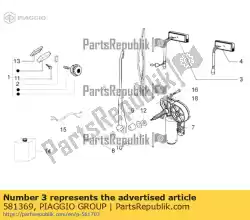 Qui puoi ordinare comm. Luci da Piaggio Group , con numero parte 581369: