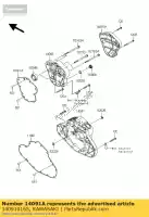 140910165, Kawasaki, couvercle, came vn2000-a1h kawasaki vn 2000 2004 2005 2006 2008 2009 2010, Nouveau