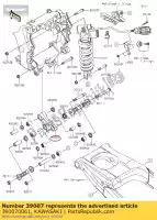 390070061, Kawasaki, arm-susp, uni trak kawasaki zzr  b d f performance sport a zx1400 c e abs h j zzr1400 ninja zx14r brembo ohlins 1400 , Nieuw