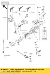 Here you can order the bracket,seat lock zx600-e1 from Kawasaki, with part number 110471885: