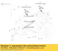 643095, Piaggio Group, harnais de cadre piaggio x evo zapm36601 125 2007 2016, Nouveau