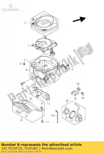 suzuki 3417619F20 zacisk - Dół