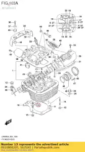 suzuki 0910808205 stud bolt - Bottom side