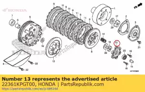 honda 22361KPGT00 plate, clutch lifter - Bottom side