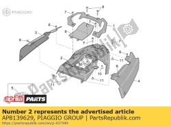 Aprilia AP8139629, Portapacchi, OEM: Aprilia AP8139629