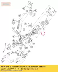 Ici, vous pouvez commander le silencieux usa auprès de KTM , avec le numéro de pièce 60305183000: