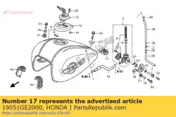 Here you can order the rubber, radiator mounting from Honda, with part number 19051GE2000: