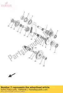 yamaha 5UH175821100 engranaje, unidad intermedia - Lado inferior