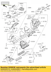 Kawasaki 920930573 seal - Bottom side