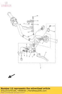 yamaha 5TG257270100 support, levier - La partie au fond